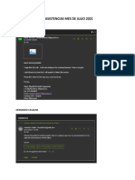 Inasistencias Mes de Julio 2021