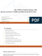 Analytical Study On The Call For Nuclear Energy