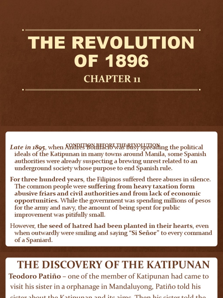 Betrayal and Struggle in 1896 Revolution | PDF | Philippines | Wars Of ...