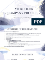 Watercolor Company Profile by Slidesgo