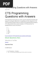 CTS Coding Questions With Answers