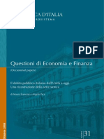 Il Debito Pubblico Italiano Dall'unità A Oggi. Una Ricostruzione Della Serie Storica
