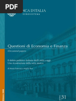 Il Debito Pubblico Italiano Dall'unità A Oggi. Una Ricostruzione Della Serie Storica