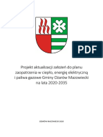 Projekt Aktualizacji Założeń do planu zaopatrzenia w ciepło energię elektryczna i paliwa gazowe dla gminy Ożarów Maz