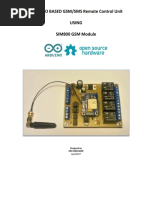 ARDUINO BASED GSM/SMS Remote Control Unit Using SIM800 GSM Module