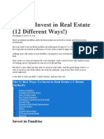 How To Invest in Real Estate