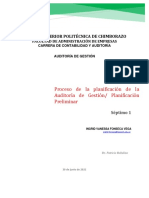 Fonseca-Ingrid - Proceso de La Planificación de Auditoría - Planificación Preliminar