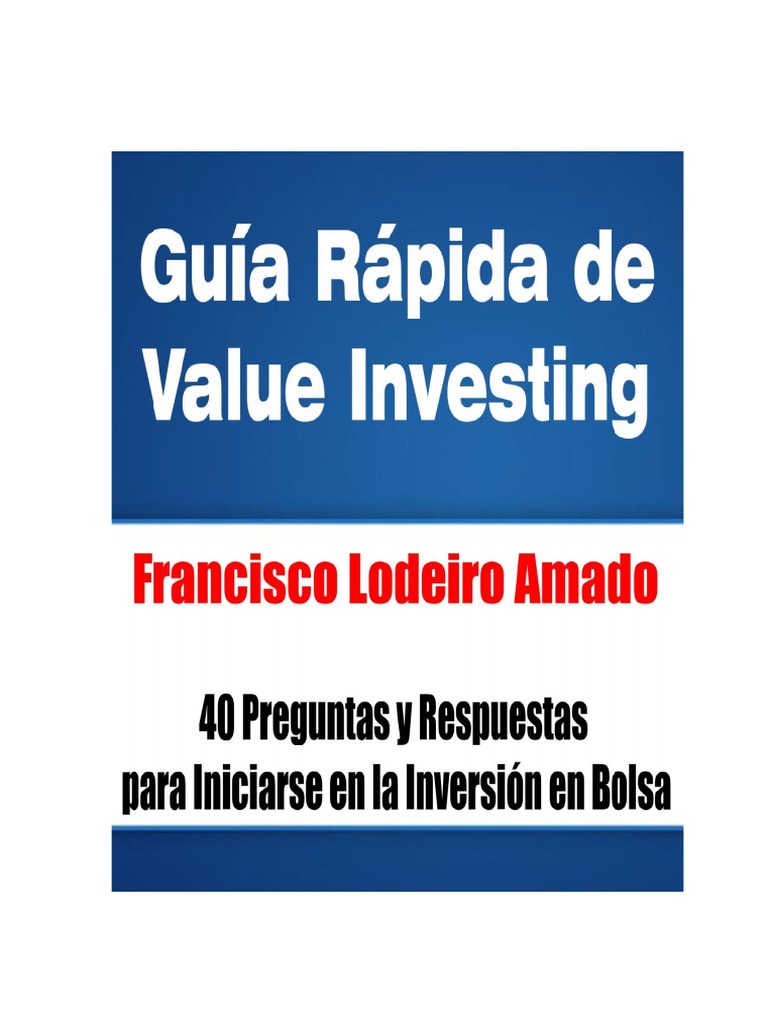 Guía de Value Investing y Finanzas | PDF | Inversión de valor ...