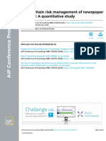 Supply Chain Risk Management of Newspaper Industry: A Quantitative Study