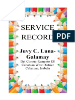 Service Record: Juvy C. Luna-Galamay