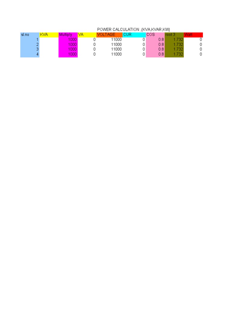 Power Calculation | PDF