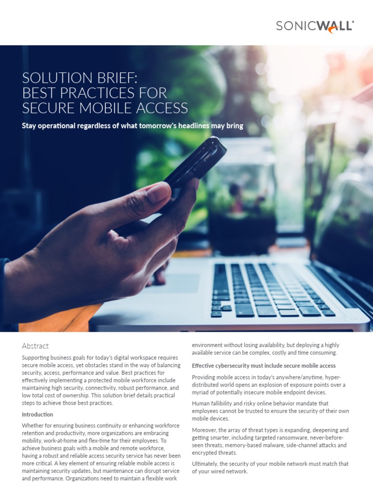 Best Practices For Secure Remote Access | PDF | Cloud Computing | Trademark