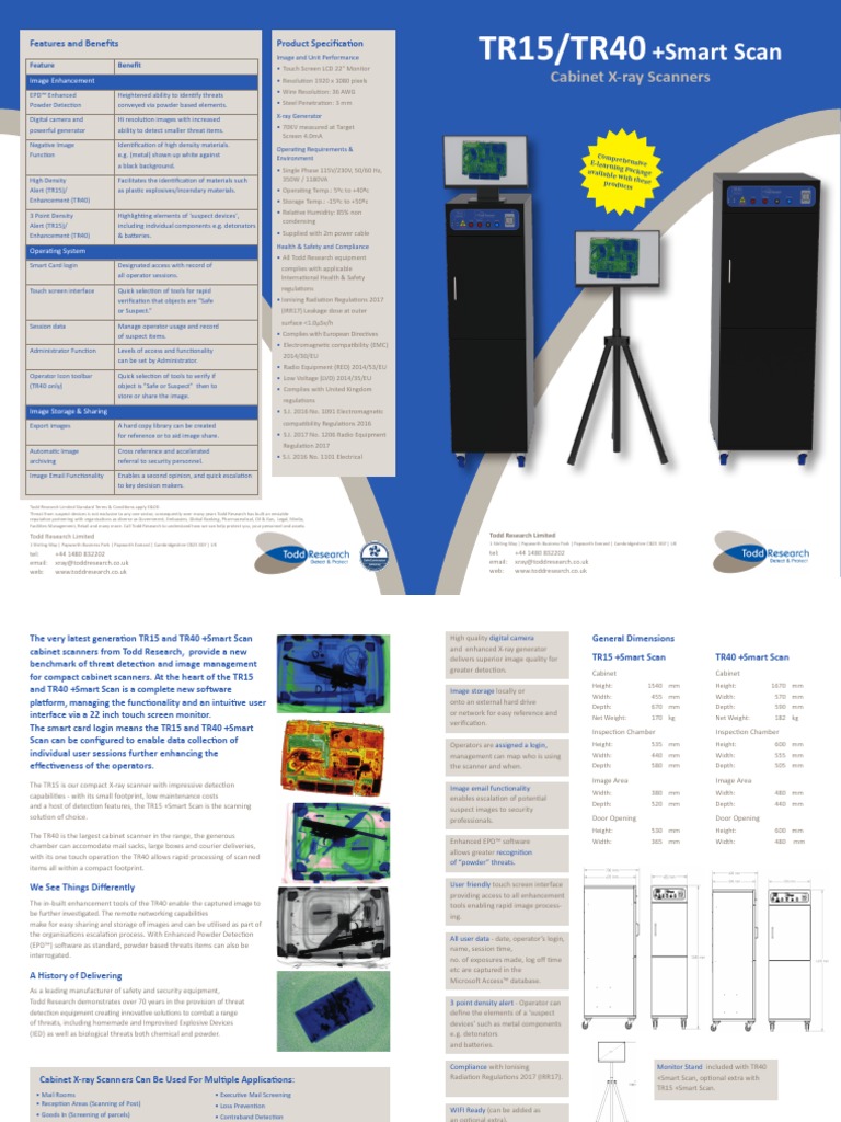 TR15 - TR40 Product Sheet Jan 2021 Rev 5 | PDF | Image Scanner | Computing