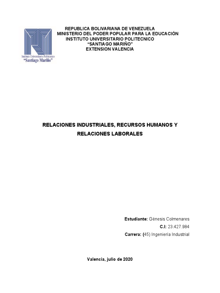 Diferencias en RRH, RRLL, Rrii | PDF | Relaciones laborales | Gestión ...