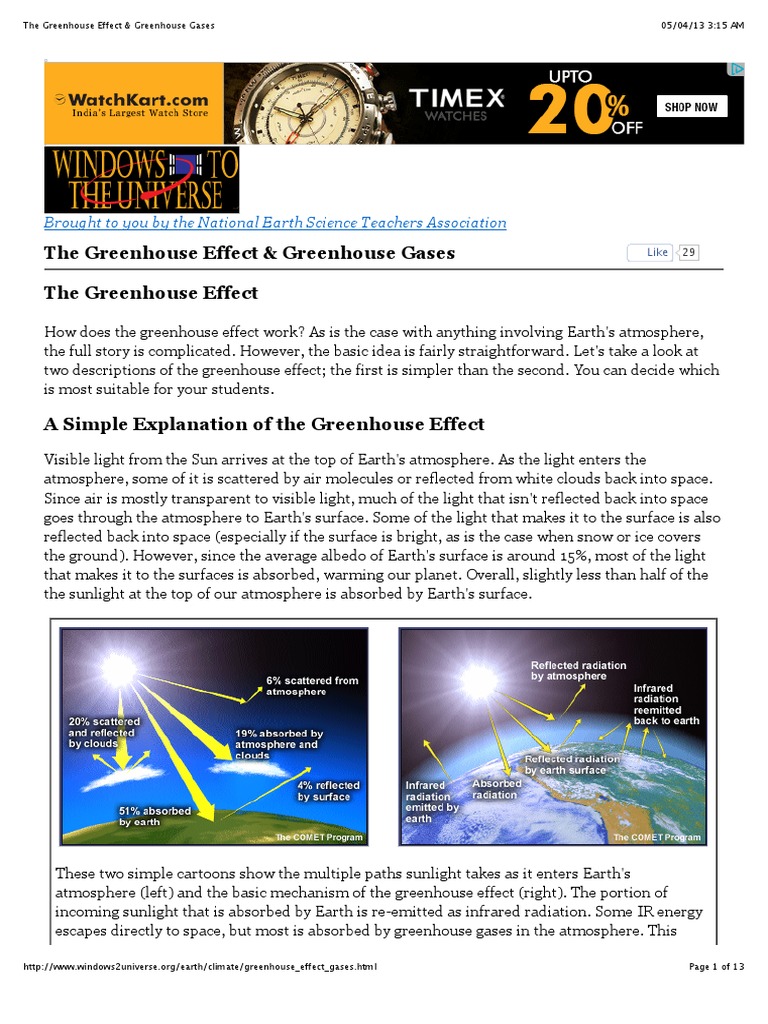 Understanding the Greenhouse Effect | PDF | Greenhouse Effect ...