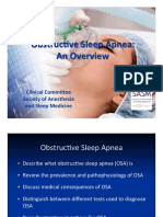 Obstruc (Ve Sleep Apnea: An Overview: Clinical Commi8ee Society of Anesthesia and Sleep Medicine