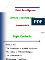 AI Introduction Lecture Overview