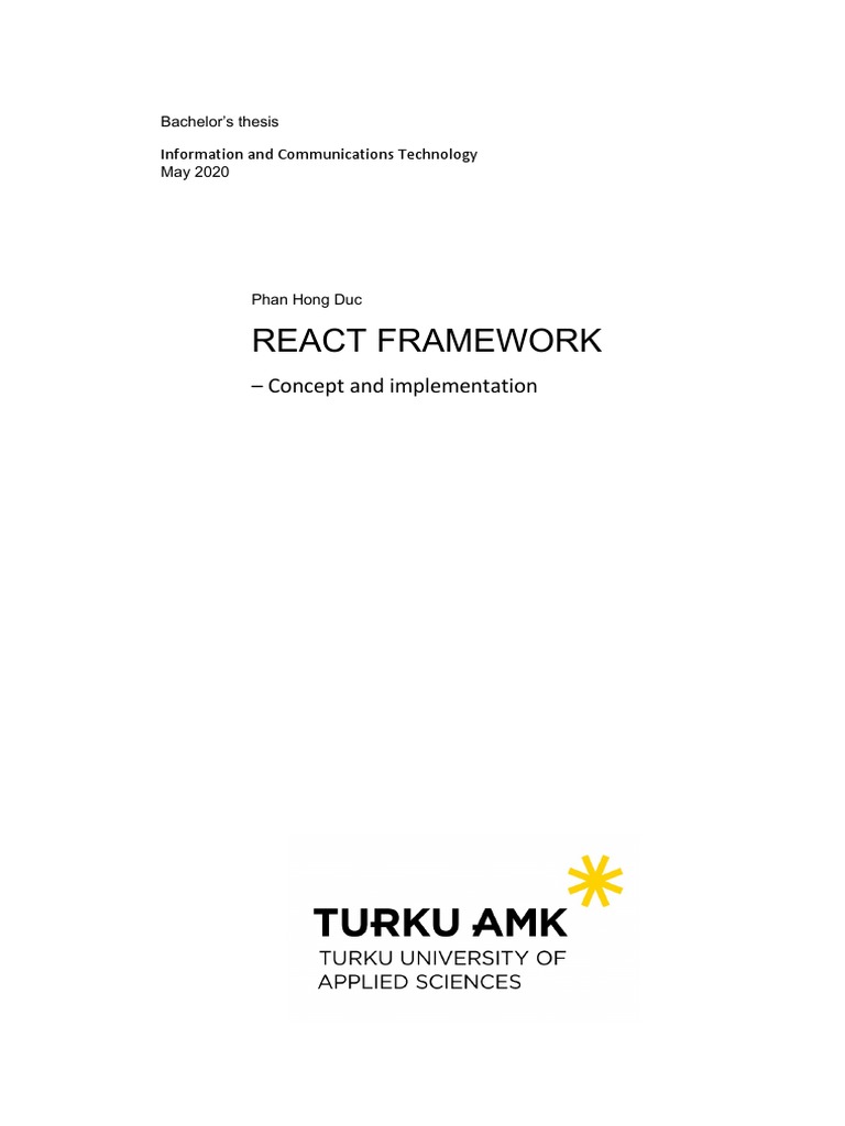 React Framework: Concepts & Projects | PDF | Component Based Software ...