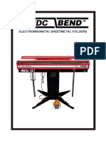 JDC BEND Magnabend Magnetic Sheet Metal Brake Pan and Box Press Brake Folding Machine Specification