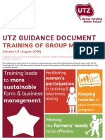 Utz Guidance Document: Training of Group Members