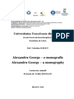 Rezumat-Iliescu Valentina - Alexandru George-O Monografie - Rezumat