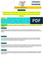 Procuramos Dar Alternativas de Solución A Los Conflictos Sociales, Ambientales y Territoriales, Resolviendo Sistemas de Ecuaciones Lineales