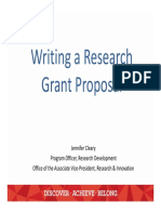 Writing a Research Grant Proposal