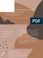 Modificaciones en Los Valores de Los Parámetros