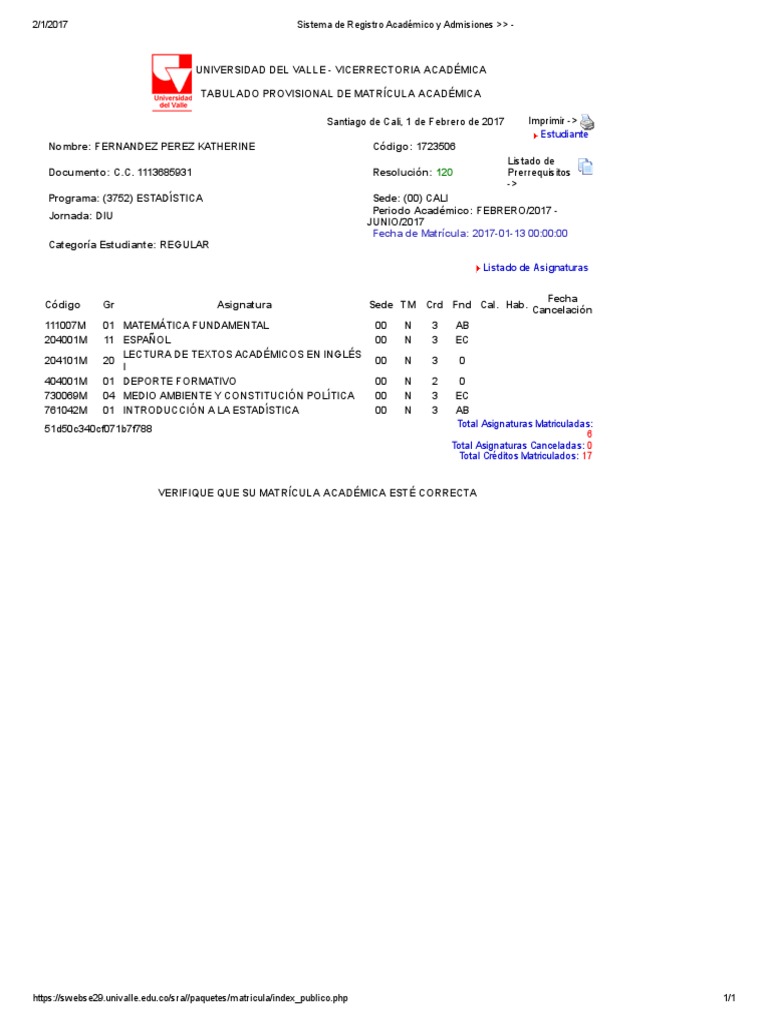 Sistema de Registro Académico y Admisiones | PDF