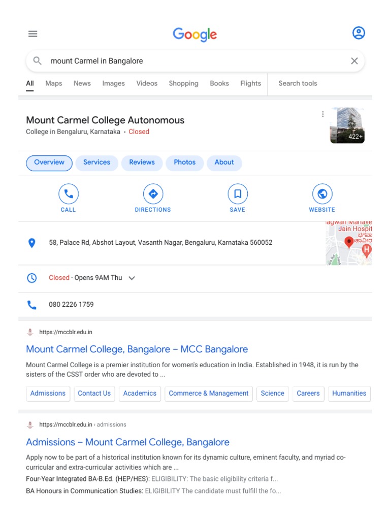 Mount Carmel College Autonomous | PDF | Bangalore