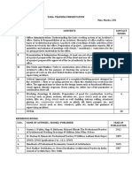 9AR6 - Practical Training Syllabus