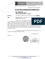Oficio N°850-2021-Cpnp Palmapampa Remite Constancia de Enterado - M.M #002-2021 - Opc