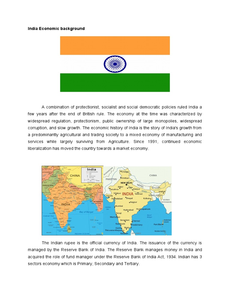 India Economic Background ECO120 | PDF | Gross Domestic Product | Economies