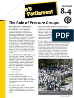 Factsheet 8.4 PressureGroups