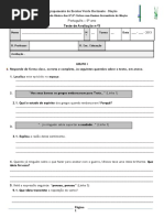 3º teste,2º período, 6ºAno