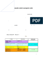 From Pseudo Code To Program Code