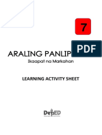 Araling Panlipunan: Learning Activity Sheet