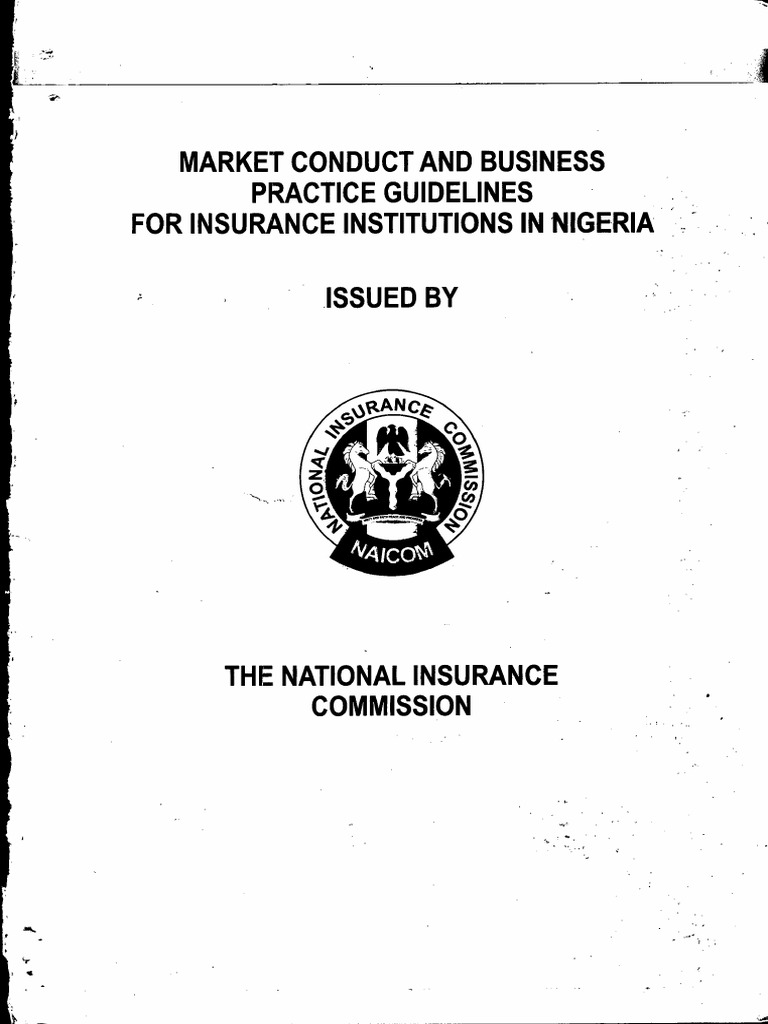 Market Conduct Guidelines PDF Conflict Of Interest Insurance