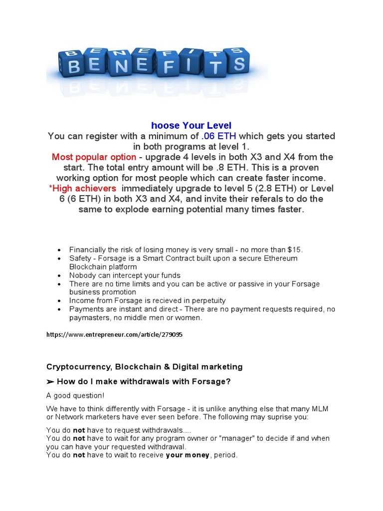 Forsage Ethereum Investment Guide | PDF