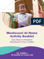 Montessori at Home Activities Booklet for Toddlers 18-36 Months