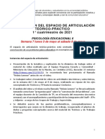 Organización Espacio Articulación Teórico-Práctica en Encuentro Sincrónico Comisión TP