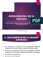 Antecedentes de la reforma1