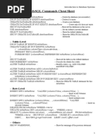 MySQL Commands Cheat Sheet