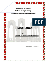 Distillation: University of Basrah College of Engineering Chemical Engineering Department