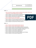 B20CA2060 Data Structures Lab L T P C Duration: 14 Wks 0 0 2 2