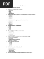 American Literature MCQ 1