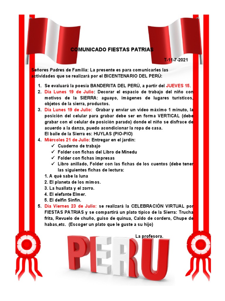 Comunicado Fiestas Patrias PDF