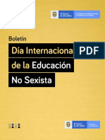 Boletin Dia Internacional Educacion No Sexista