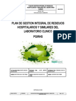 Apd-Ot010 Plan de Gestion Integral de Residuos Hospitalarios y Similares Del Laboratorio Clinico V5-2020