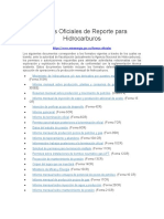 Formas Oficiales de Reporte para Hidrocarburos